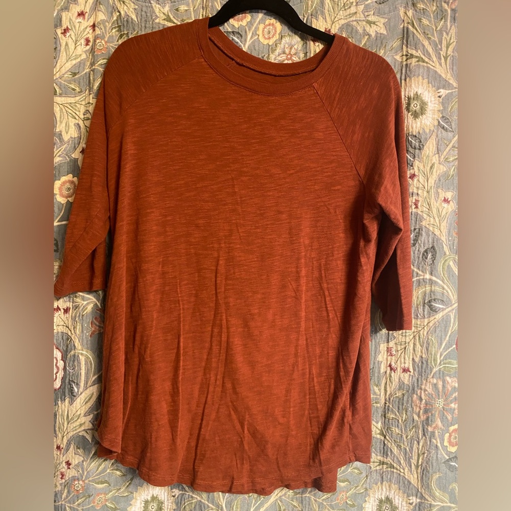 torrid Rust Orange 3/4 Sleeve Tunic Top